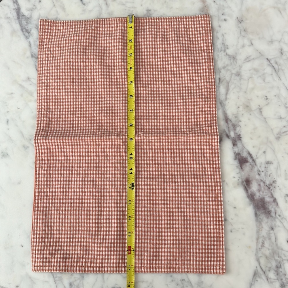 Charter Club π― Cotton Madras Plaid 6 napkins 6 rings 4 placemats EUC ποΈ - Picture 4 of 8